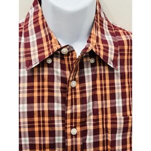 Sonoma Plaid Long Sleeve Button Up Shirt Size Large